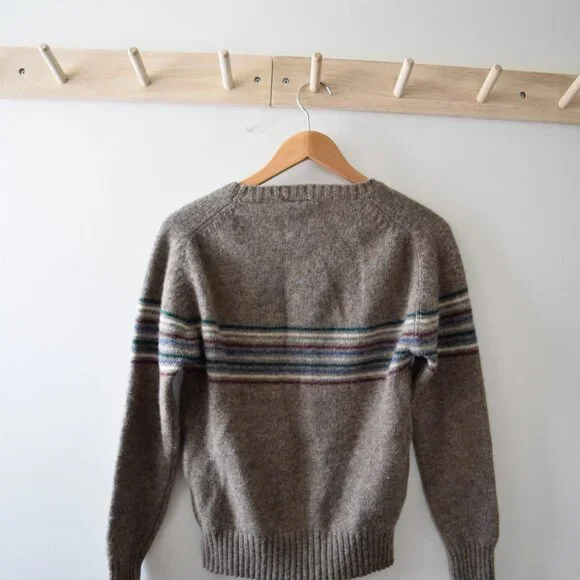 Vintage multicolour wool stripe sweater - Picture 4 of 4